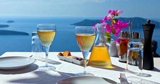Table above the sea for two