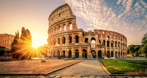 Sunset over the Colosseum