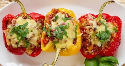 Baked stuffed bell peppers