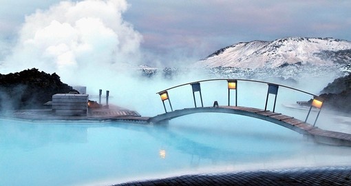 If you are travelling through Iceland The Blue Lagoon would be your gem there, have a relaxing time right after your flight.