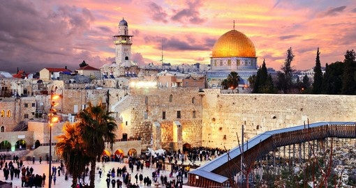 Old City at the Western Wall and Temple Mount