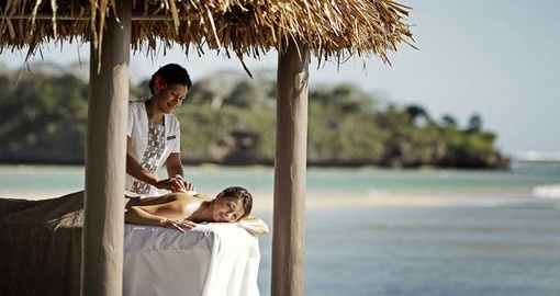 Enjoy a relaxing massage at the spa in the InterContinental Fiji Golf Resort & Spa included in your Fiji Vacation Packages.