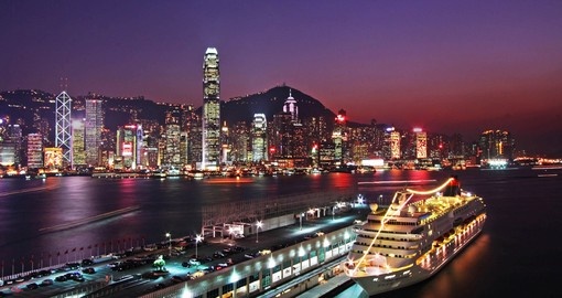Kowloon Bay at night
