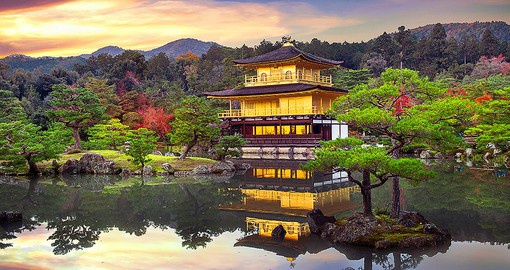 The Golden Pavilion is a Zen Buddhist temple in Kyoto