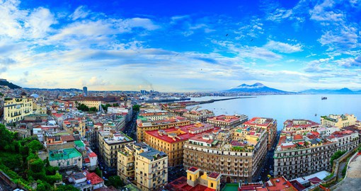 Italy's third largest city, Naples is built on the shores of the Gulf of Salerno and in the shadow of Mount Vesuvius