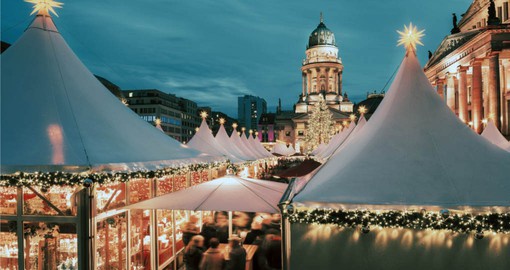 Your trip to Germany begins Berlin and a visit to the Christmas Market at Deutscher Dom and Konzerthaus