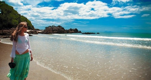 Stroll along the clean beaches of the Bay of Plenty during your New Zealand Tours.