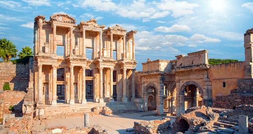 Considered an architectural marvel, the Celsus Library in Ephesus was commissioned in 110 AD