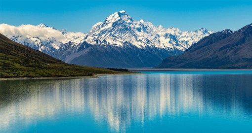 Mount Cook National Park is home of the highest mountains and the longest glaciers