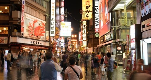 Osaka's entertainment and nightlife district