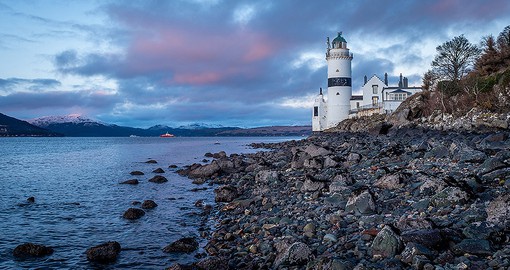 Trace the River Clyde to its mouth at the Firth of Clyde, the deepest coastal waters of Britain