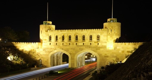 Gate to the old town of Muscat is a great photo opportunity while on your Oman vacation.