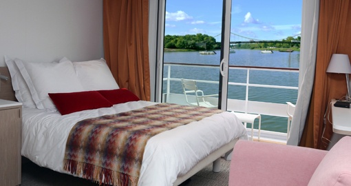 The Cabin on the MS Loire Princesse.