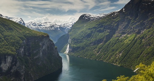 Seven Sisters waterfall, Geiranger fjord, Norway