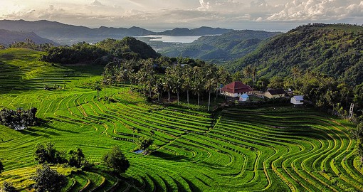 Lombok lies east of Bali, is less famous than its neighbor
