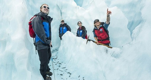 Enjoy a hike on the Fox Glacier during your New Zealand Vacation