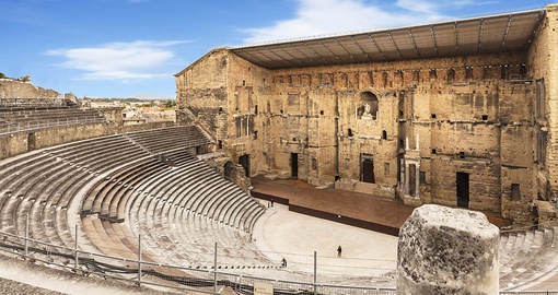 Orange Amphitheatre was built by the Romans in the 1st century AD