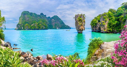 the Strait of Malacca Phang Nga Bay gained fame from a James Bond movie
