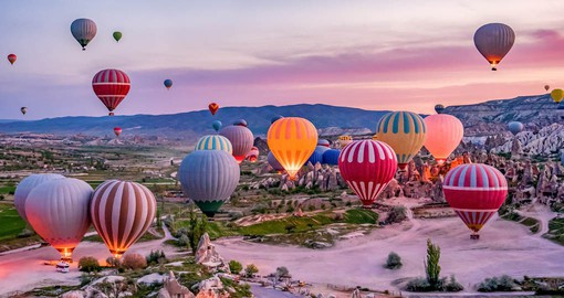 Cappadocia with it famous rock formations is best seen on a Hot Air Balloon Tour