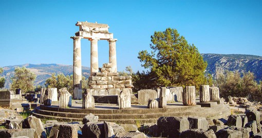 Your trip to Greece includes a visit to Delphi and the Sanctuary of Athena Pronaia