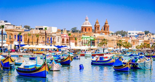 The small and picturesque fishing village of Marsaxlokk supplies the island with an abundant supply of seafood
