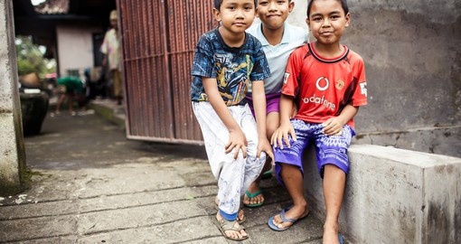 Three Balinese boys