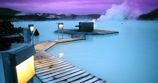 Thermal Springs of Blue Lagoon near Reykjavik