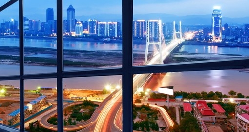 Bridge and city in Shanghai