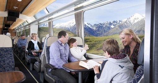 Experience the spectacular scenery from the comfort of New Zealand Rail on your New Zealand Travel Package