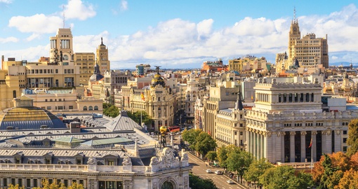 Stroll the iconic Gran Via on your Spain Holiday