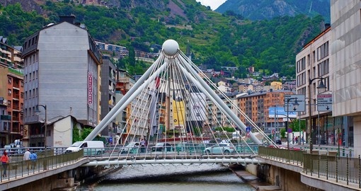 The bridge over Gran Valira River is a popular photo opportunity on all Andorra vacations.