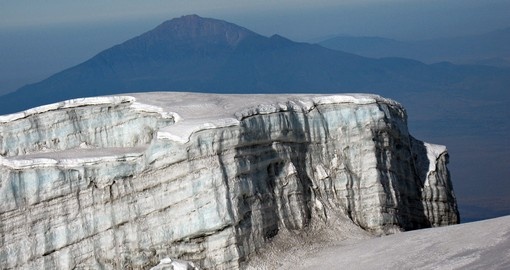 View from glacier on Mount Kilimanjaro