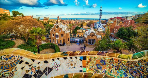 Experience the Park Guell of Antoni Gaudi, Barcelona on your holiday in Spain