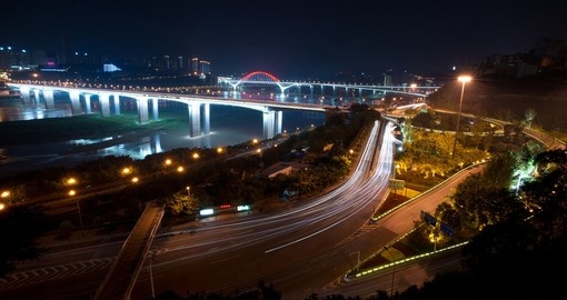 Spectacular night views of Chongqing and the Yangtze River can be seen when booking one of our China tours.