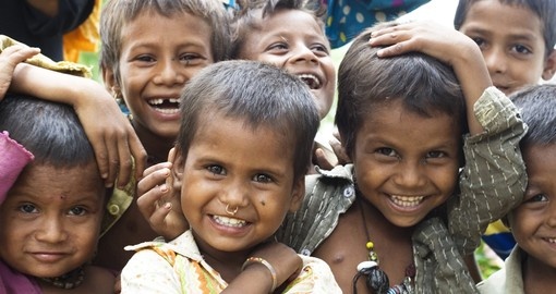 Smiling faces of kids