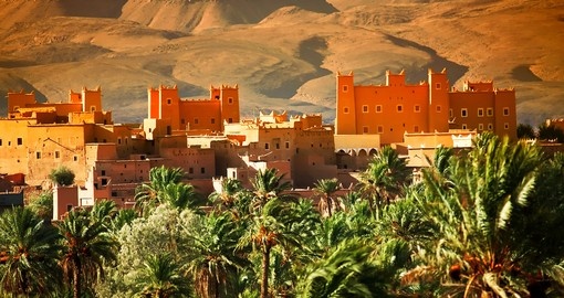 Moroccan kasbah in Atlas Mountains