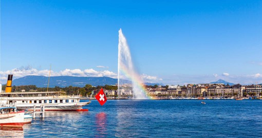 See the Jet d'Eau Fountain symbol of modern Geneva during your tour to switzerland
