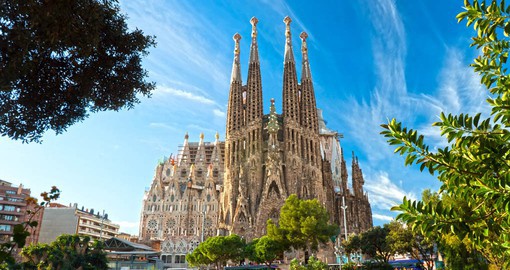 The gorgeous Sagrada Família, designed by the famous Catalan architect Antoni Gaudi, is a UNESCO World Heritage Site