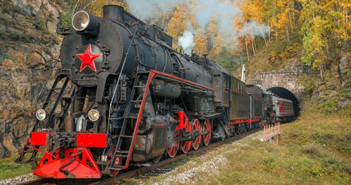 Old Steam Locomotive Baikal Railway