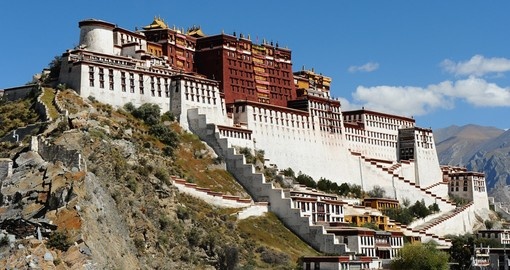 Potala Palace was the chief residence of the Dalai Lama and is one of the most popular photo opportunity on all China tours.