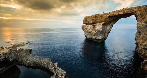 Azure Window is a natural arch on Gozo Island