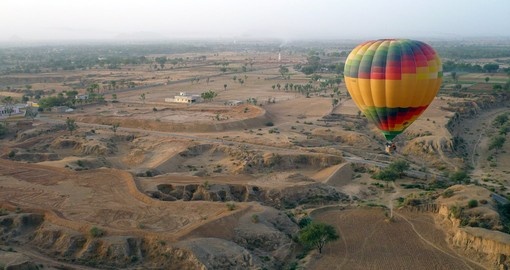 Head up to the clouds in a hot air balloon ride over the Pink City of Jaipur