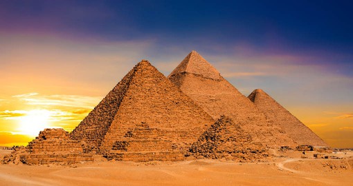 The Great Pyramids of Giza are a defining symbol of Egypt and the last of the ancient Seven Wonders of the World