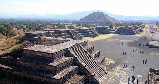 The Pyramid of the Sun is the largest structure in the ancient city of Teotihuacan
