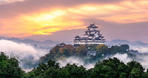 Know as the "White Heron", Himeji Castle is considered the most spectacular in Japan
