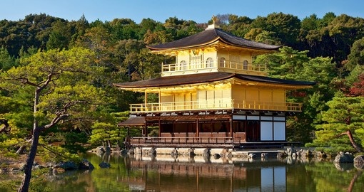 Kinkakuji Temple - The Golden Pavilion is a popular photo opportunity while on your Japanese vacation.