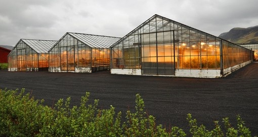 Shining greenhouse geothermal heated