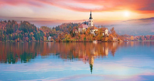 Bled is Slovenia’s most popular resort, with a cobalt blue lake and picturesque church