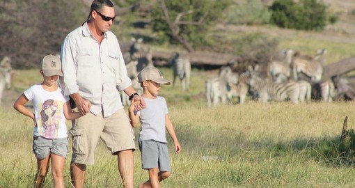 Enjoy Family walking safari on your next Botswana vacations.