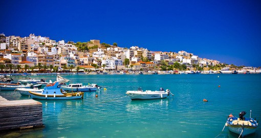 Explore the port of Sitia, Crete or go shopping in the many stores that dot the streets on your Greece Vacation